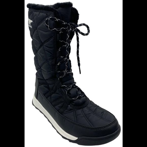 Sorel Women's Whitney II Lace-Up Waterproof Boots Black/White - Medium - Picture 1 of 3